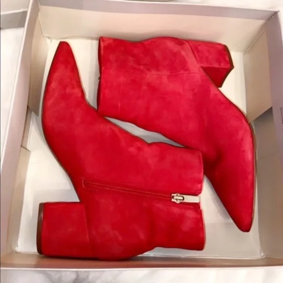 Red Marc Fisher Retire Booties size
